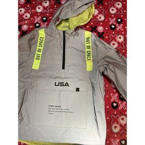 Screenshot USA Out of Space Reflective Windbreaker Quarter Zip Walking Gorpcore